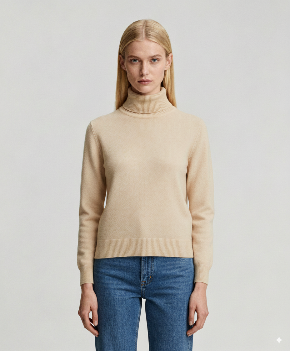 Col roulé doublé pour femme