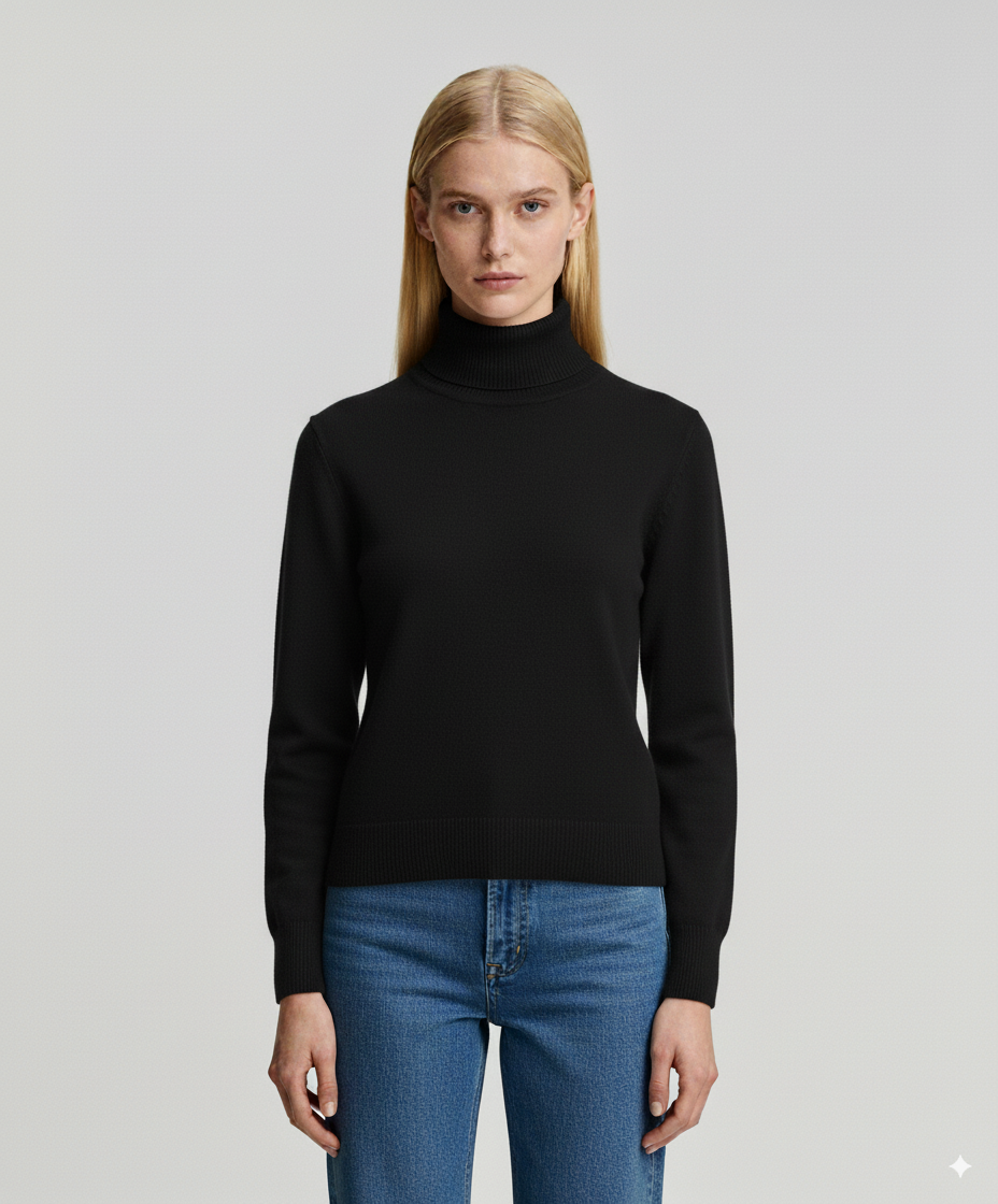 Col roulé doublé pour femme