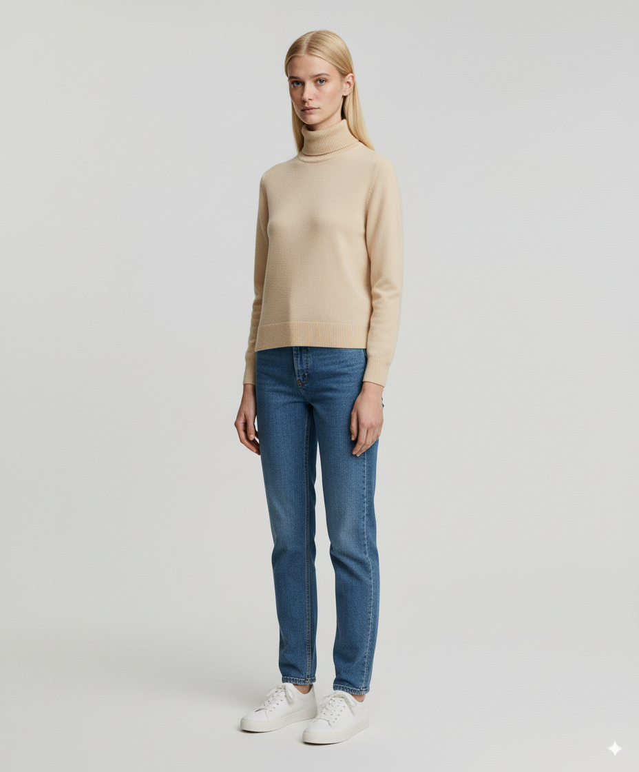 Col roulé doublé pour femme