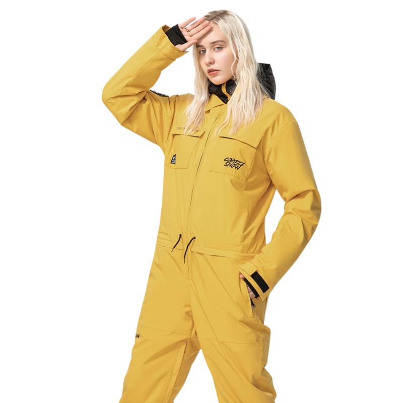 Combinaison de Ski une pièce épaisse pour hommes et femmes, veste de sport de plein air, de Snowboard, chaude, imperméable, vêtements d&