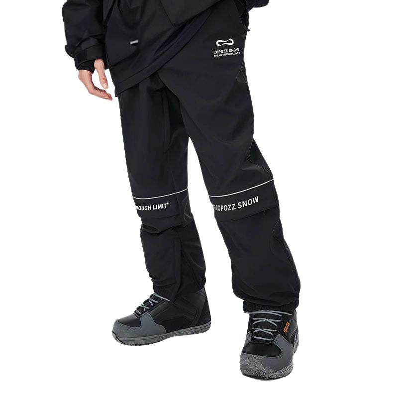 COPOZZ-Veste de ski à capuche épaisse imperméable pour homme, manteau de ski 506, pantalon chaud, coupe-vent, sports d&