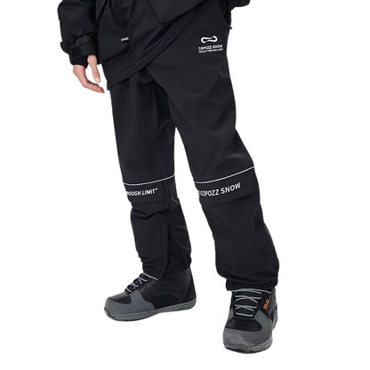 COPOZZ-Veste de ski à capuche épaisse imperméable pour homme, manteau de ski 506, pantalon chaud, coupe-vent, sports d&