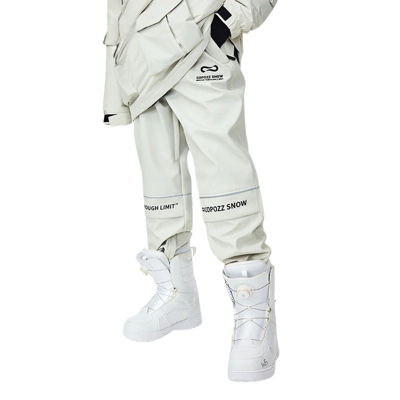 COPOZZ-Veste de ski à capuche épaisse imperméable pour homme, manteau de ski 506, pantalon chaud, coupe-vent, sports d&