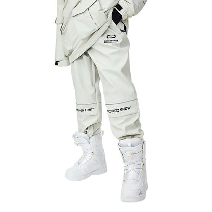 COPOZZ-Veste de ski à capuche épaisse imperméable pour homme, manteau de ski 506, pantalon chaud, coupe-vent, sports d&