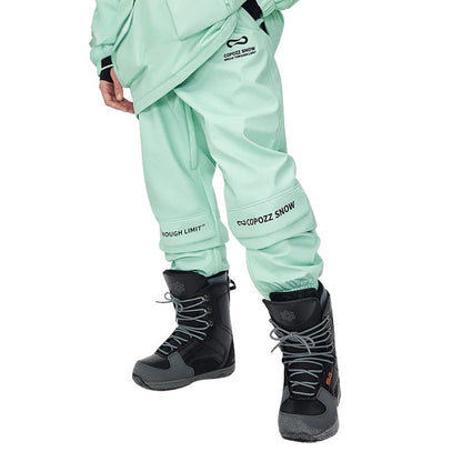 COPOZZ-Veste de ski à capuche épaisse imperméable pour homme, manteau de ski 506, pantalon chaud, coupe-vent, sports d&