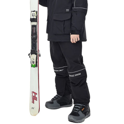 COPOZZ-Veste de ski à capuche épaisse imperméable pour homme, manteau de ski 506, pantalon chaud, coupe-vent, sports d&