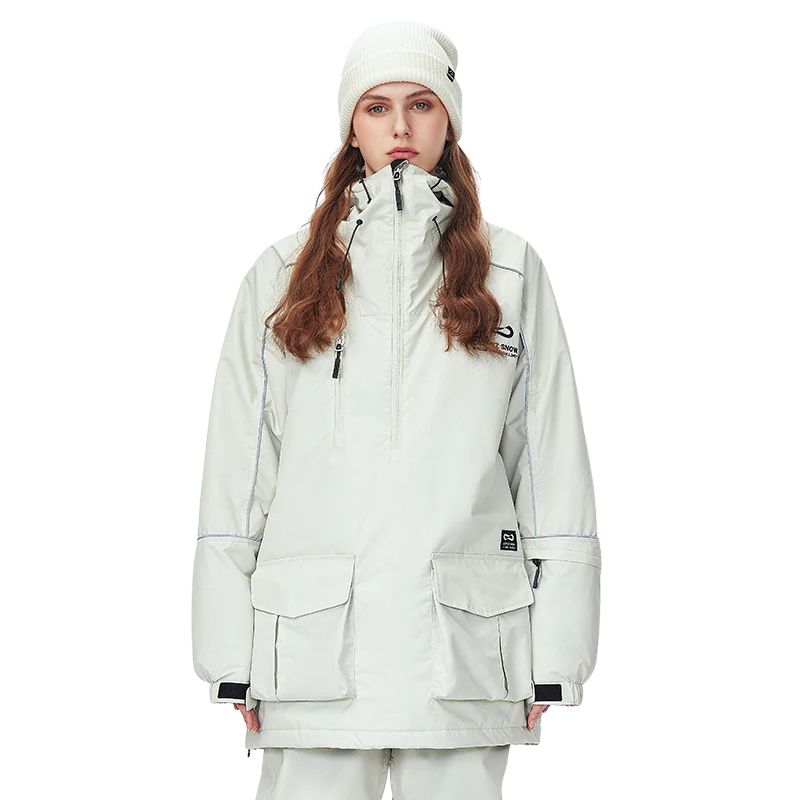 COPOZZ-Veste de ski à capuche épaisse imperméable pour homme, manteau de ski 506, pantalon chaud, coupe-vent, sports d&