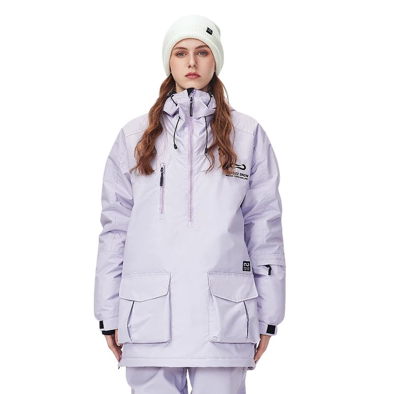 COPOZZ-Veste de ski à capuche épaisse imperméable pour homme, manteau de ski 506, pantalon chaud, coupe-vent, sports d&