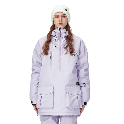 COPOZZ-Veste de ski à capuche épaisse imperméable pour homme, manteau de ski 506, pantalon chaud, coupe-vent, sports d&
