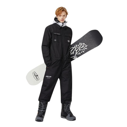 Combinaison de Ski une pièce épaisse pour hommes et femmes, veste de sport de plein air, de Snowboard, chaude, imperméable, vêtements d&