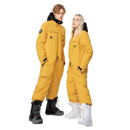 Combinaison de Ski une pièce épaisse pour hommes et femmes, veste de sport de plein air, de Snowboard, chaude, imperméable, vêtements d&