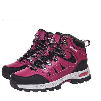 Chaussures de randonnée en cuir imperméables pour hommes et femmes, chaussures de trekking en plein air, bottes d&