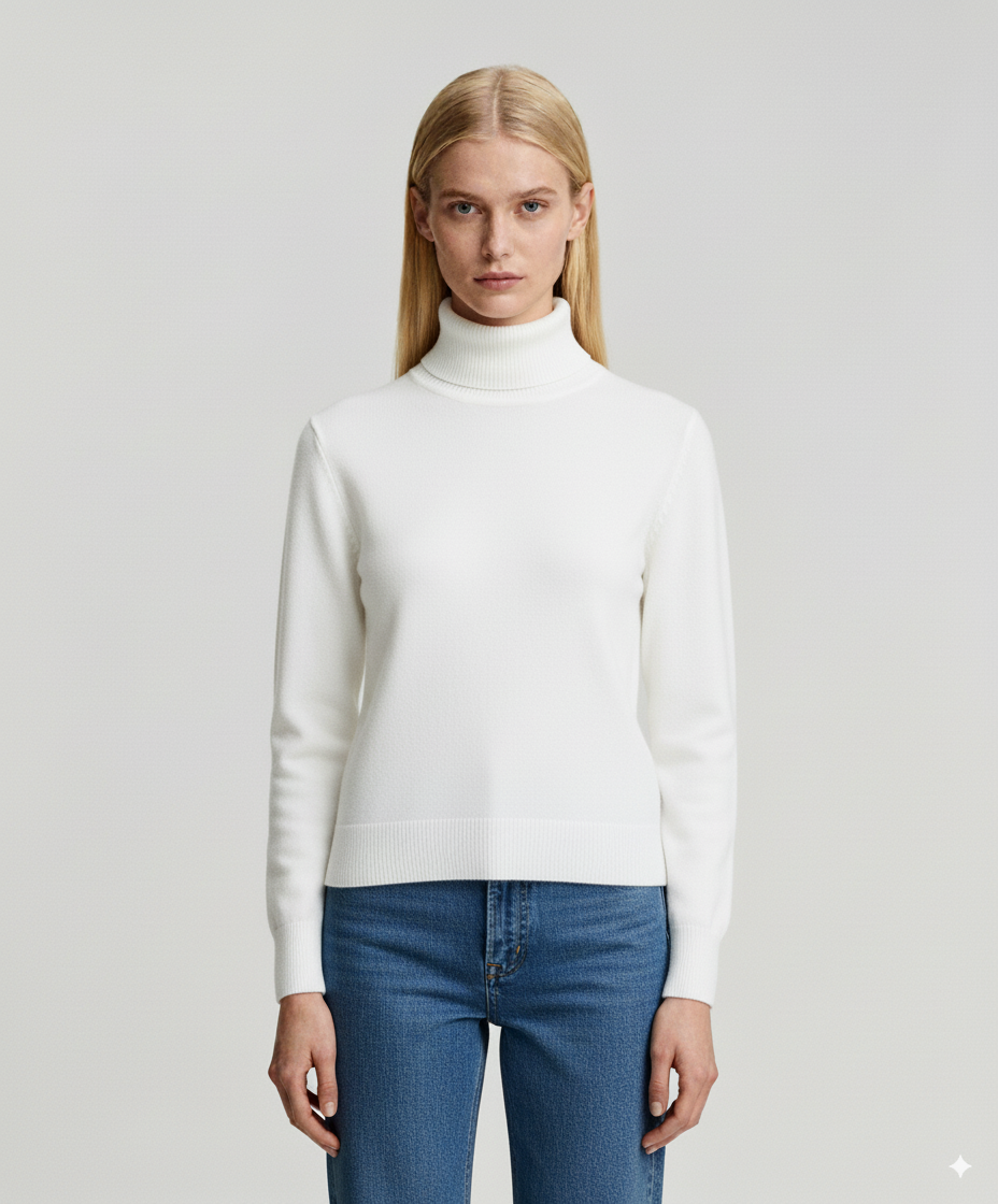 Col roulé doublé pour femme