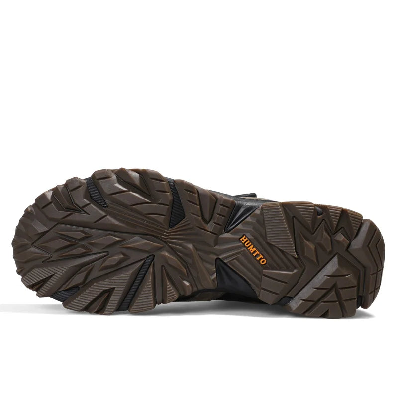Chaussures de randonnée - Homme HUMTTO – chaussures de randonnée en cuir imperméables pour hommes, bottines de randonnée, d&