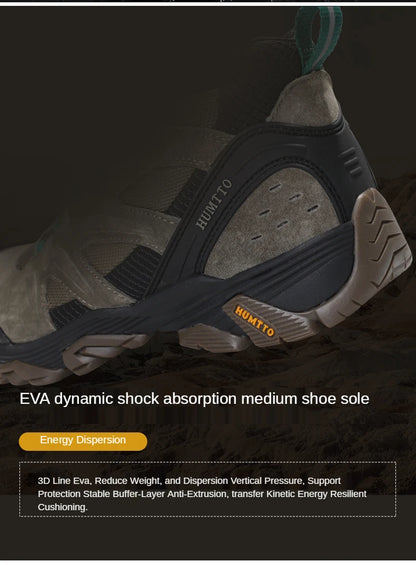 Chaussures de randonnée - Homme HUMTTO – chaussures de randonnée en cuir imperméables pour hommes, bottines de randonnée, d&