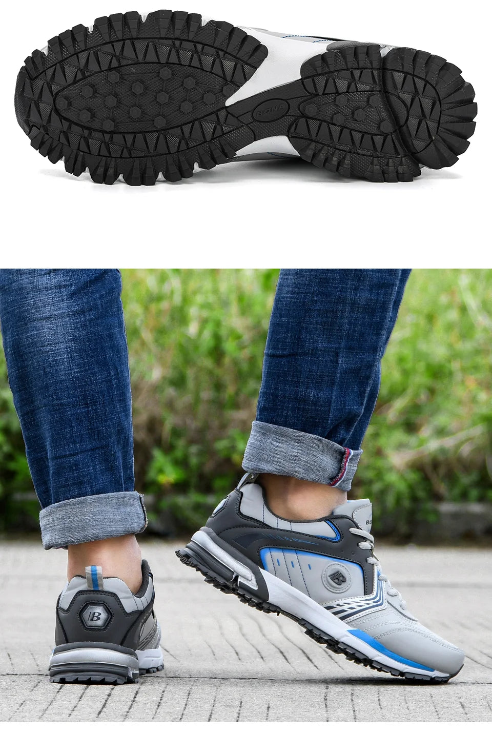 Chaussures de running - Homme BONA – chaussures de course pour homme, baskets respirantes et légères, à lacets, chaussures de sport, de marche et de Jogging confortables
