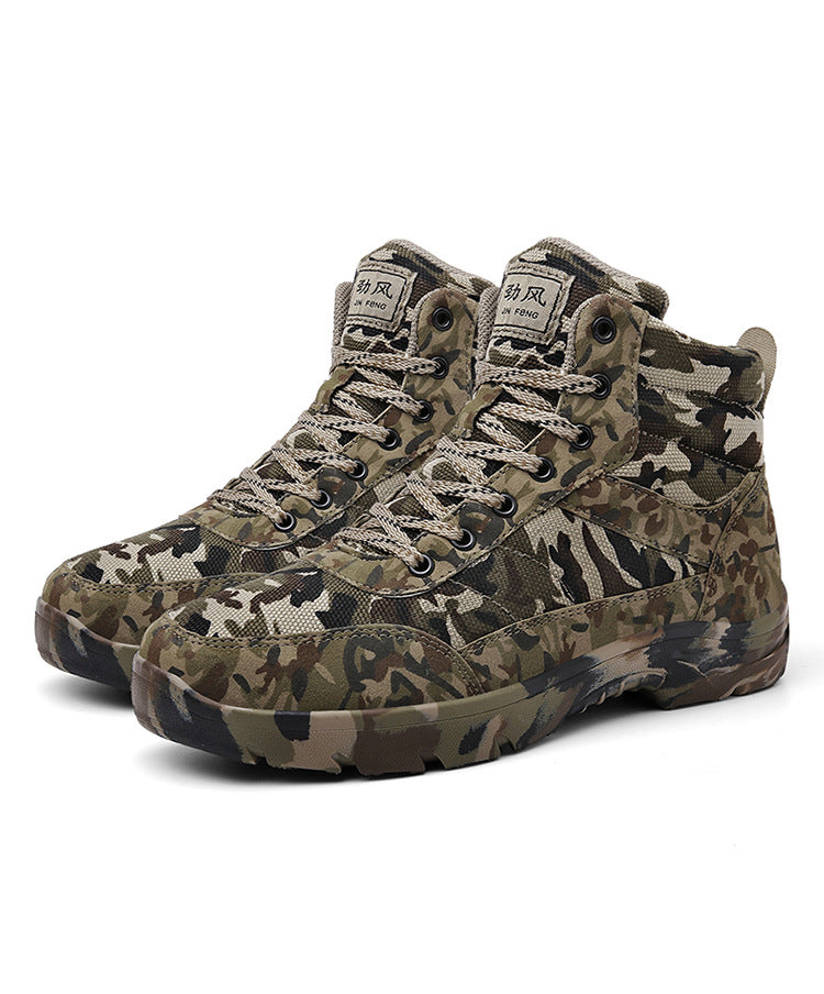 CamSolomon-Bottes de neige chaudes en laine et coton pour hommes, chaussures de rinçage pour l&