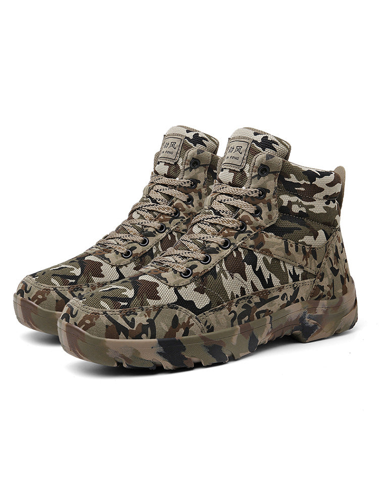 CamSolomon-Bottes de neige chaudes en laine et coton pour hommes, chaussures de rinçage pour l&