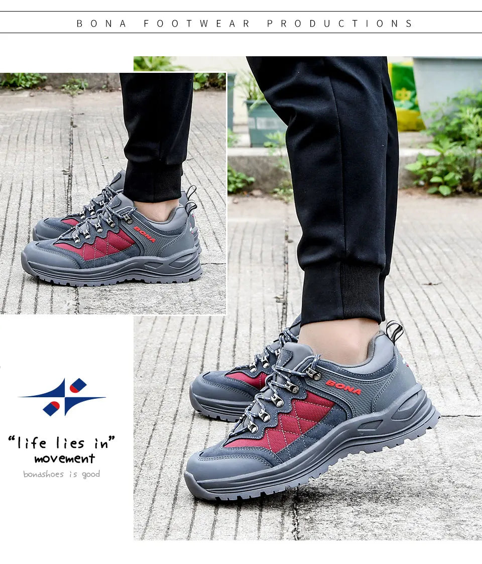 Chaussures de randonnée BONA-Chaussures de randonnée pour homme, baskets de trekking, de marche, de pêche, de camping, de jogging, nouveau créateur, 2023