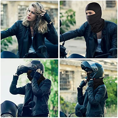 Cagoule intégrale de ski pour homme et femme, masque facial, capuche, DulSnow, moto, course à pied, temps froid