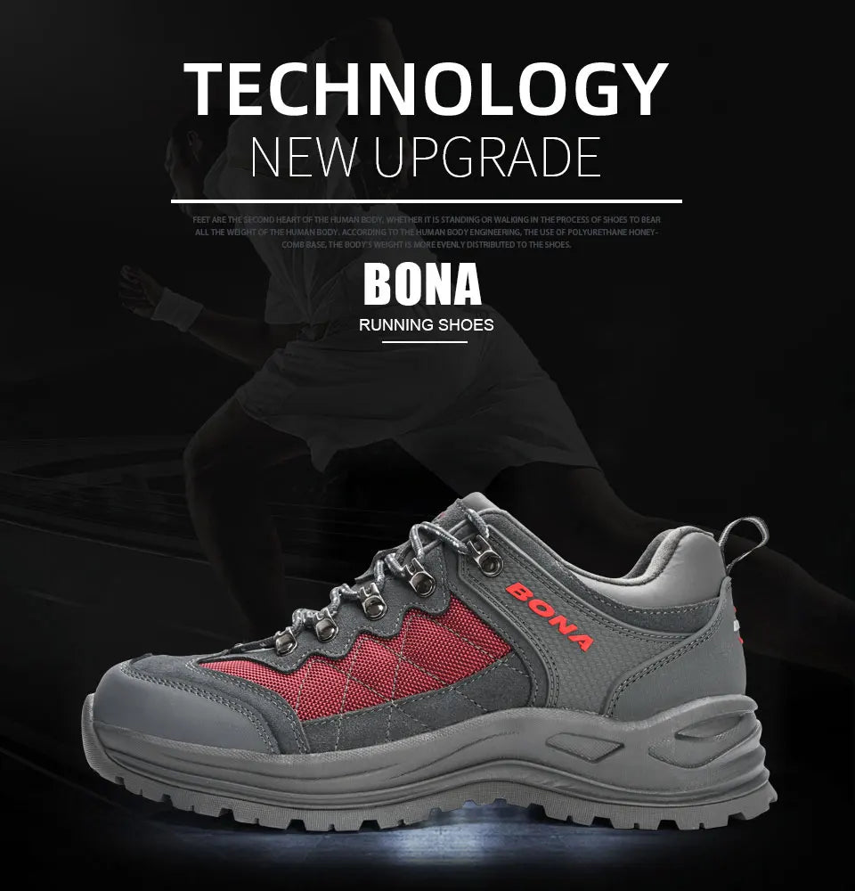Chaussures de randonnée BONA-Chaussures de randonnée pour homme, baskets de trekking, de marche, de pêche, de camping, de jogging, nouveau créateur, 2023
