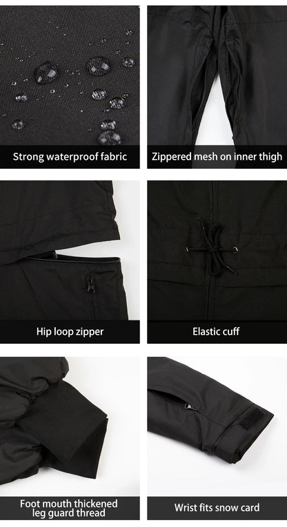 Combinaison de Ski une pièce épaisse pour hommes et femmes, veste de sport de plein air, de Snowboard, chaude, imperméable, vêtements d&