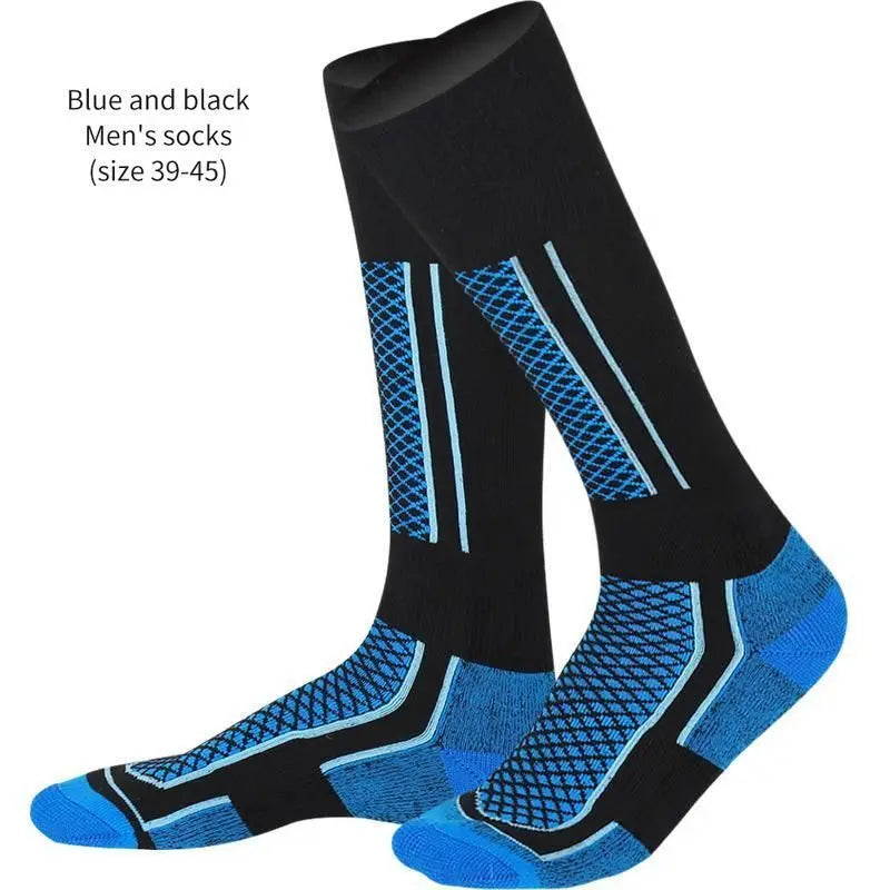 Bas de ski anti-froid pour hommes et femmes, chaussettes de randonnée pour enfants, bas de sport de plein air, chaussettes de ski épaisses et chaudes, hiver, 1 paire