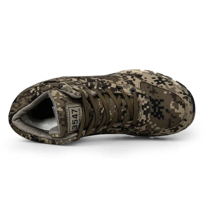 CamSolomon-Bottes de neige chaudes en laine et coton pour hommes, chaussures de rinçage pour l&