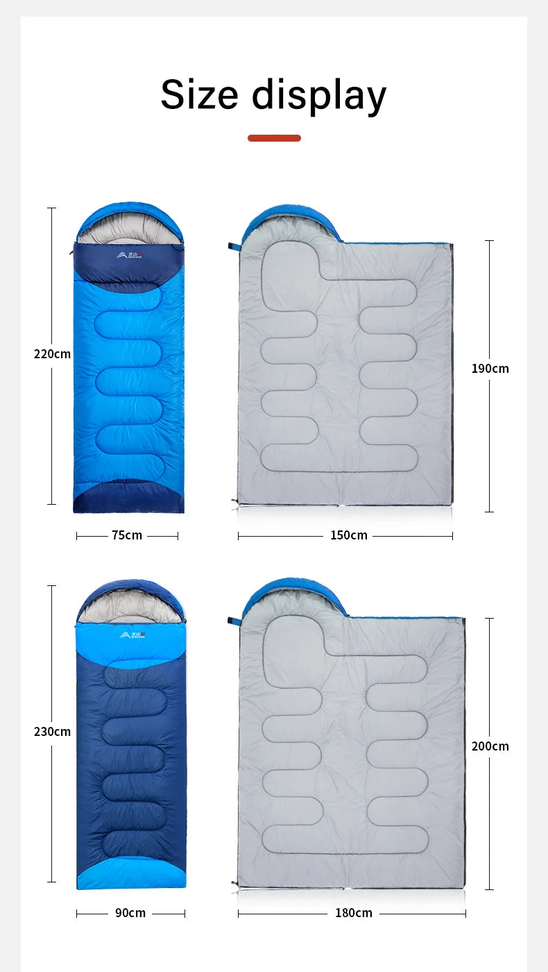 BISINNA-Sac de couchage -10°C de camping ultraléger et imperméable, enveloppe chaude d&