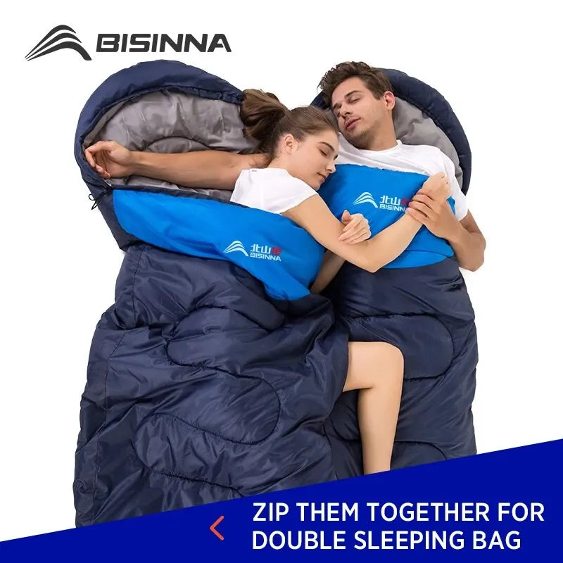 BISINNA-Sac de couchage -10°C de camping ultraléger et imperméable, enveloppe chaude d&