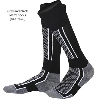 Bas de ski anti-froid pour hommes et femmes, chaussettes de randonnée pour enfants, bas de sport de plein air, chaussettes de ski épaisses et chaudes, hiver, 1 paire