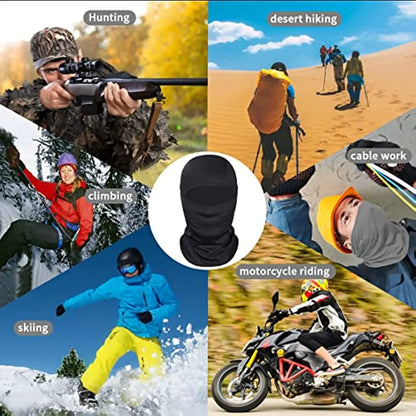 Cagoule intégrale de ski pour homme et femme, masque facial, capuche, DulSnow, moto, course à pied, temps froid