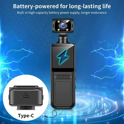 Caméra de poche portable HD -  180 ° - Vision nocturne