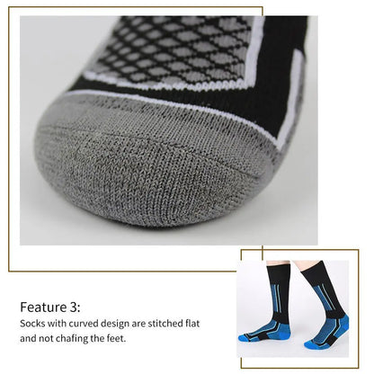 Bas de ski anti-froid pour hommes et femmes, chaussettes de randonnée pour enfants, bas de sport de plein air, chaussettes de ski épaisses et chaudes, hiver, 1 paire