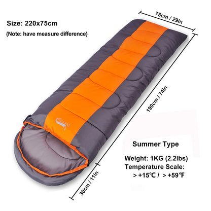 Desert &amp; Fox-Sac de couchage de camping léger, enveloppe chaude et froide, sac à dos, voyage en plein air, randonnée, 4 saisons