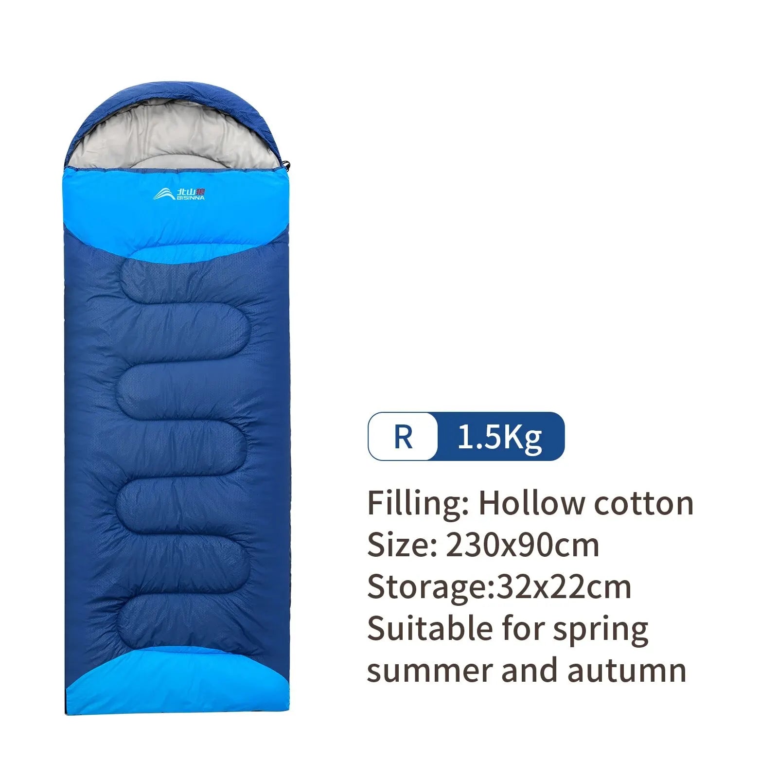 BISINNA-Sac de couchage -10°C de camping ultraléger et imperméable, enveloppe chaude d&