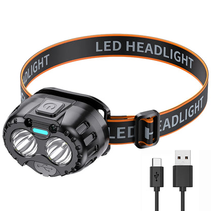 Lampe frontale LED puissante IPX4 étanche lampe de poche d&