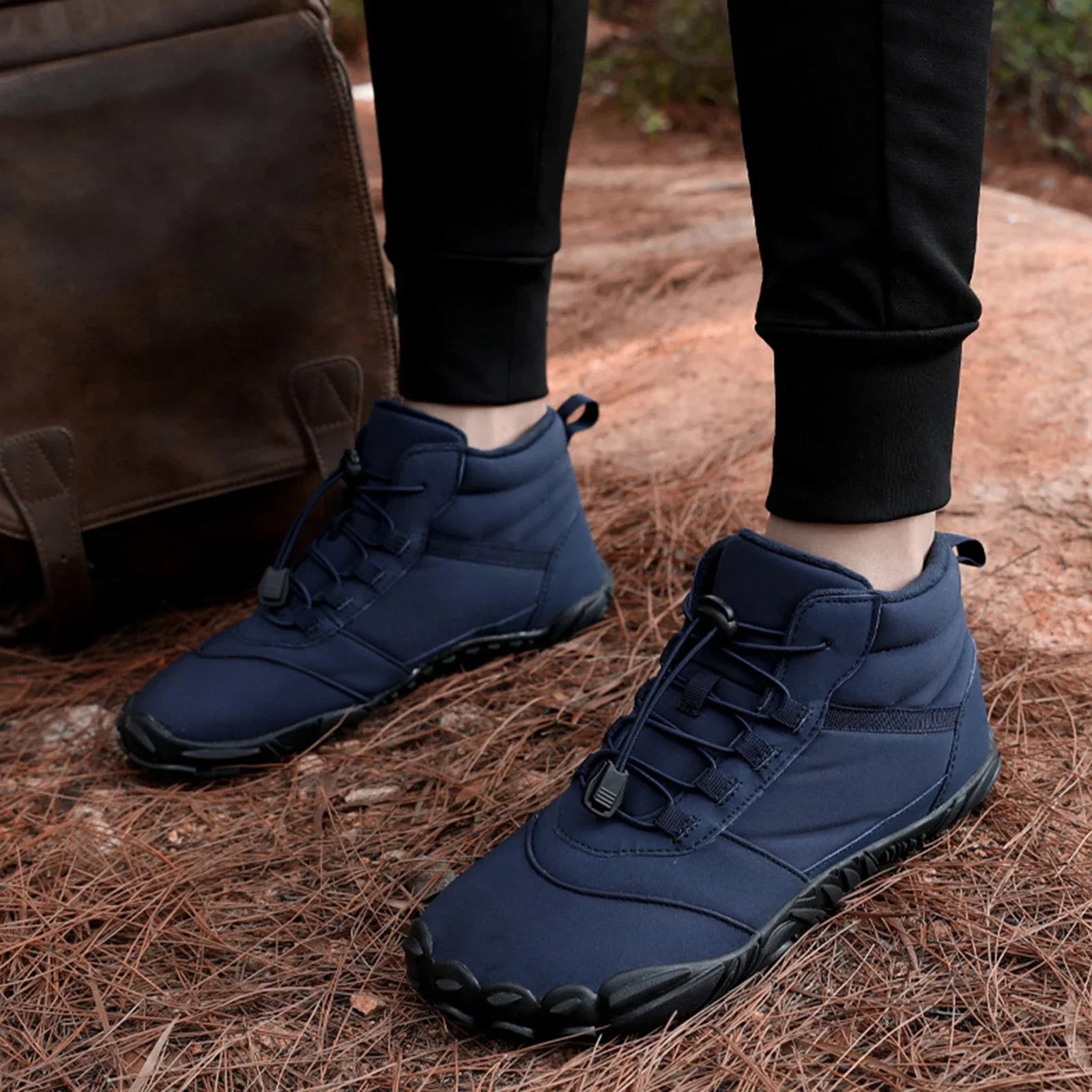 Chaussures de randonnée de neige imperméables en peluche pour hommes et femmes, chaussures en coton, chaussures en fourrure, coordonnantes, chaudes, pieds nus, trekking, randonnée, grande taille, hiver