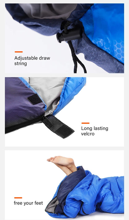 BISINNA-Sac de couchage -10°C de camping ultraléger et imperméable, enveloppe chaude d&
