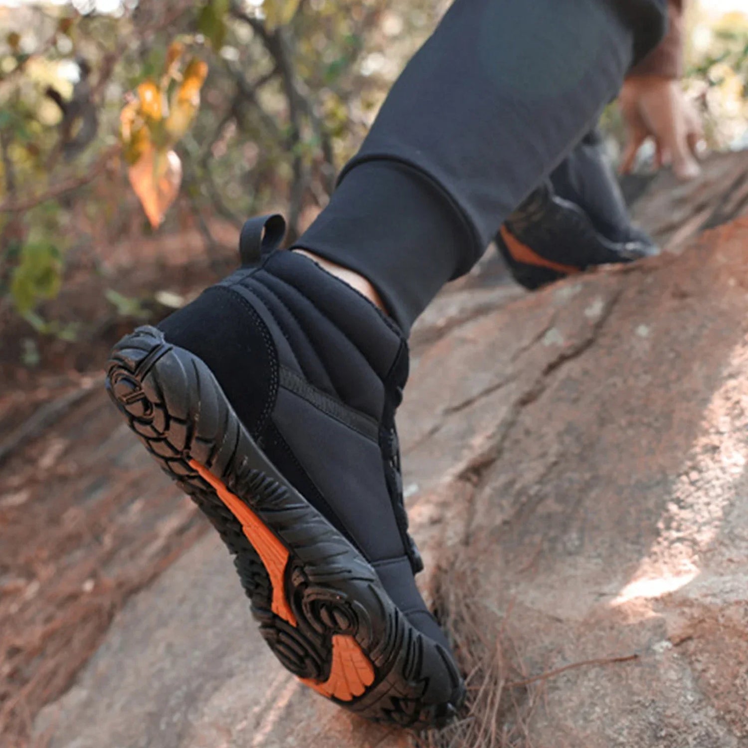 Chaussures de randonnée de neige imperméables en peluche pour hommes et femmes, chaussures en coton, chaussures en fourrure, coordonnantes, chaudes, pieds nus, trekking, randonnée, grande taille, hiver