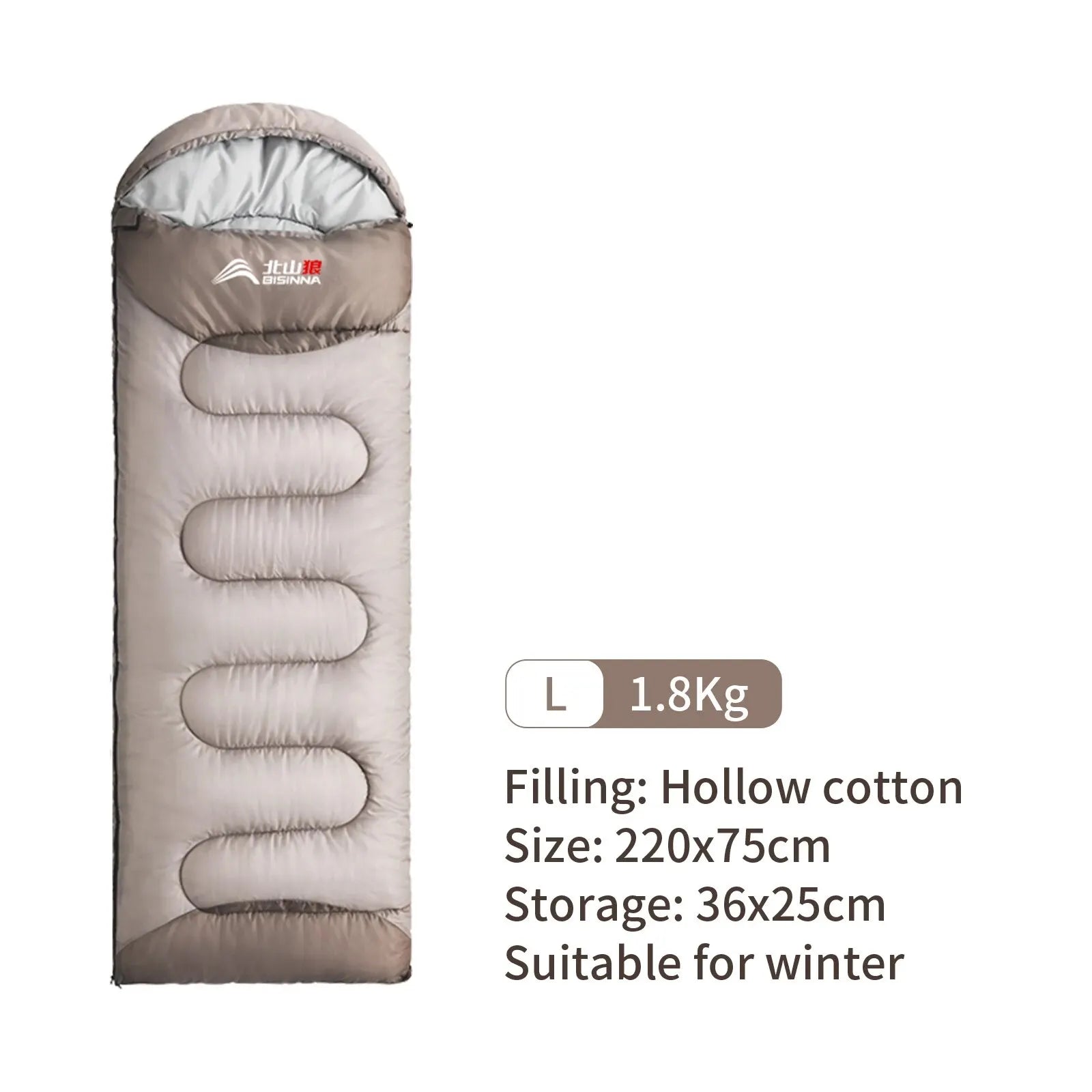 BISINNA-Sac de couchage -10°C de camping ultraléger et imperméable, enveloppe chaude d&