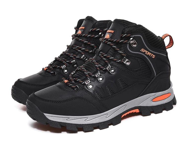 Chaussures de randonnée en cuir imperméables pour hommes et femmes, chaussures de trekking en plein air, bottes d&