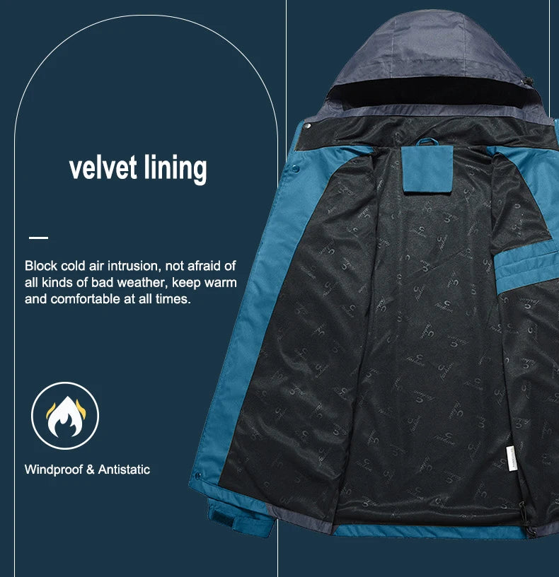 CHRLCK veste de randonnée imperméable pour hommes grande taille coupe-vent coupe-vent Camping chasse course Trekking pêche manteau polaire hommes