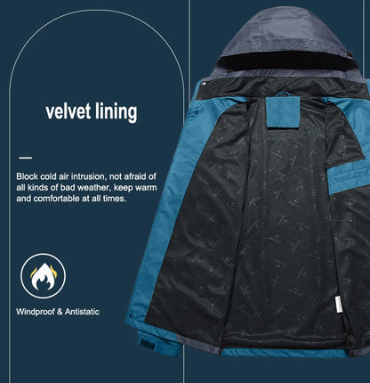 CHRLCK veste de randonnée imperméable pour hommes grande taille coupe-vent coupe-vent Camping chasse course Trekking pêche manteau polaire hommes
