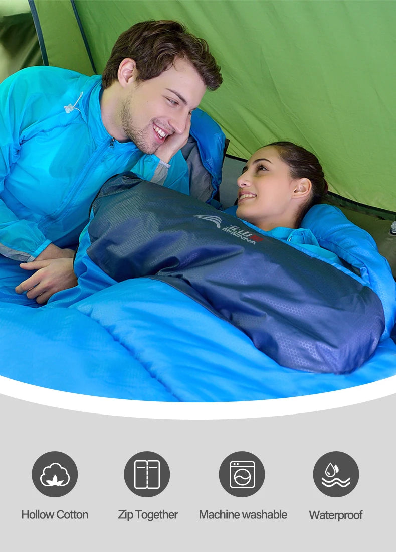 BISINNA-Sac de couchage -10°C de camping ultraléger et imperméable, enveloppe chaude d&