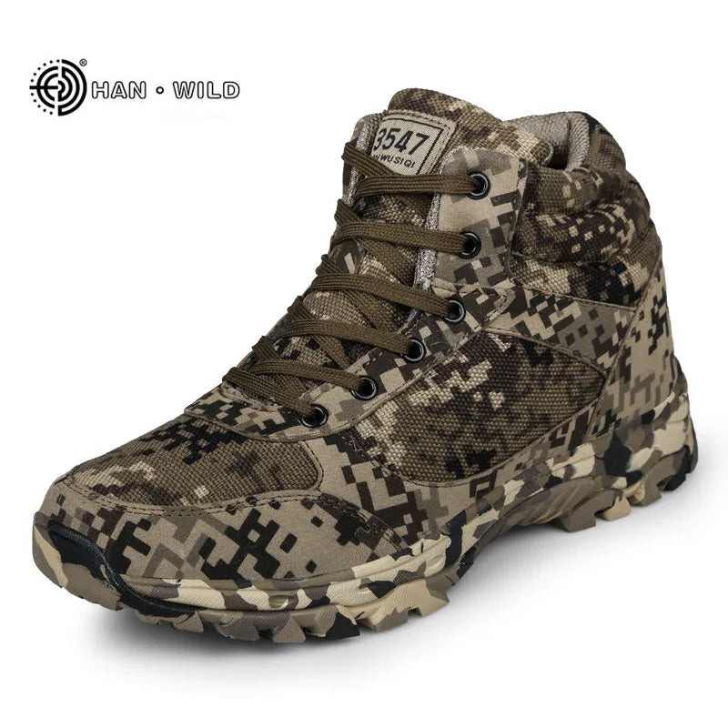 CamSolomon-Bottes de neige chaudes en laine et coton pour hommes, chaussures de rinçage pour l&