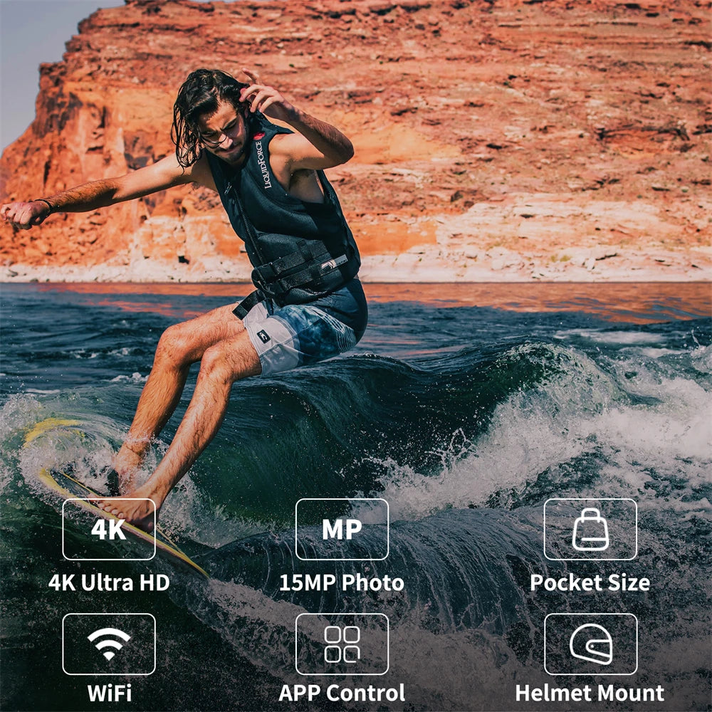 Caméra portable pour activité en plein air- 4K - Waterproof