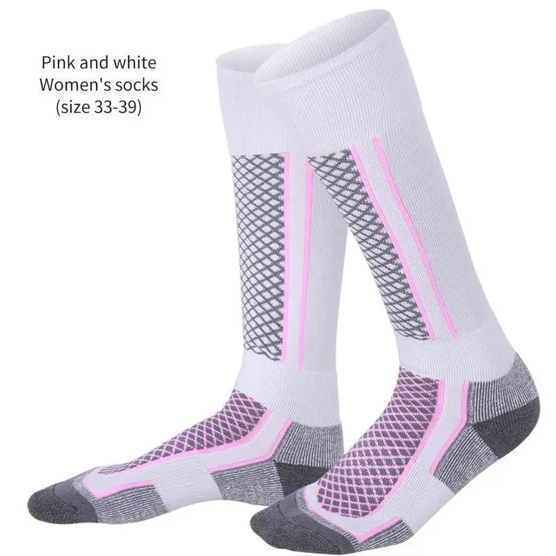 Bas de ski anti-froid pour hommes et femmes, chaussettes de randonnée pour enfants, bas de sport de plein air, chaussettes de ski épaisses et chaudes, hiver, 1 paire