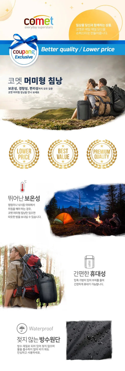 MUNICotton-Sac de couchage de camping léger, enveloppe chaude, sac à dos extérieur, hiver, 4 saisons