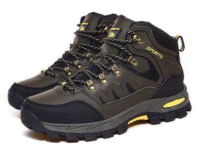 Chaussures de randonnée en cuir imperméables pour hommes et femmes, chaussures de trekking en plein air, bottes d&